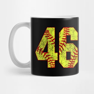 Fastpitch Softball Number 46 #46 Softball Shirt Jersey Uniform Favorite Player Biggest Fan Mug